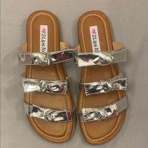 2 Lips Too Metallic Silver Women's Sandals